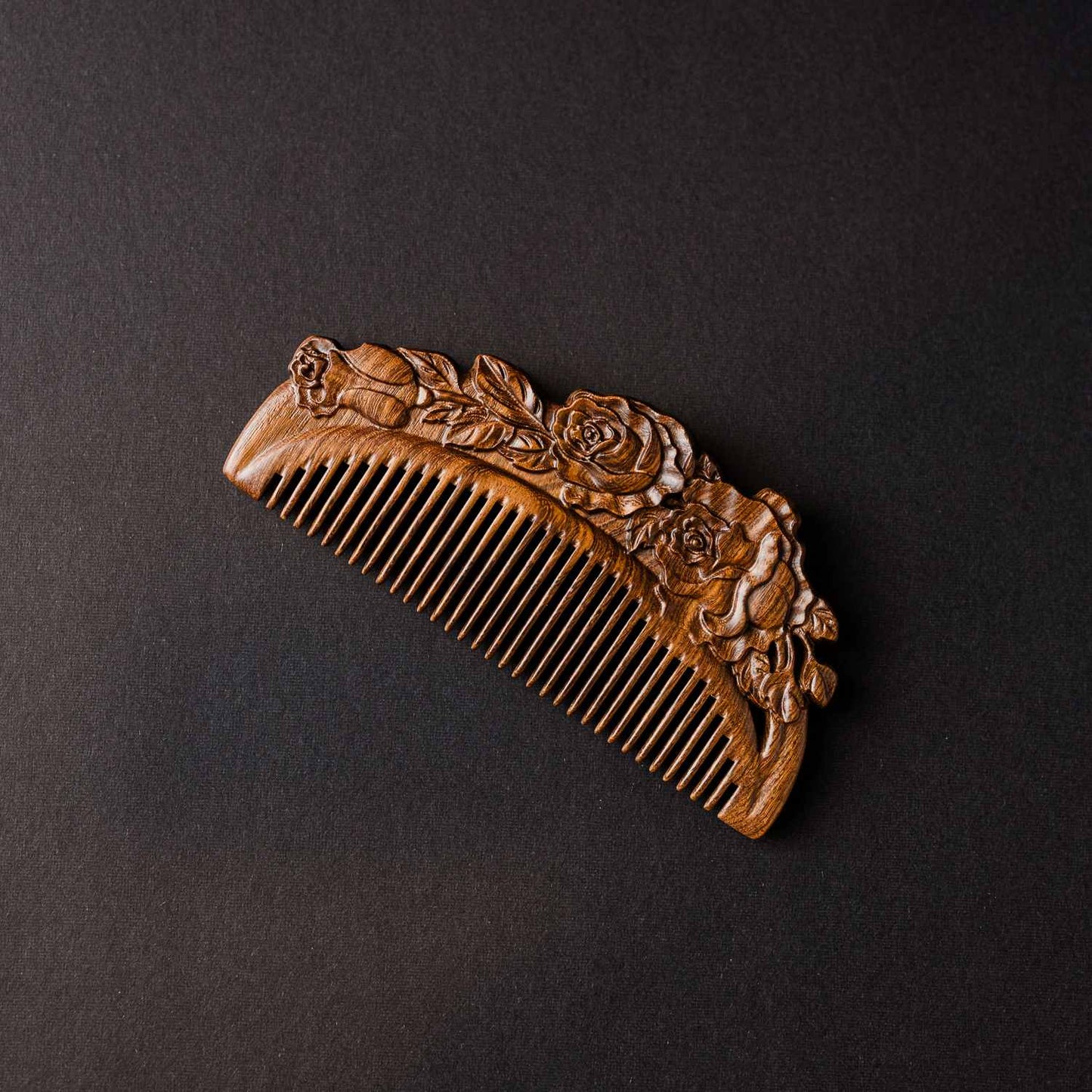 Small Carved Sandalwood Comb