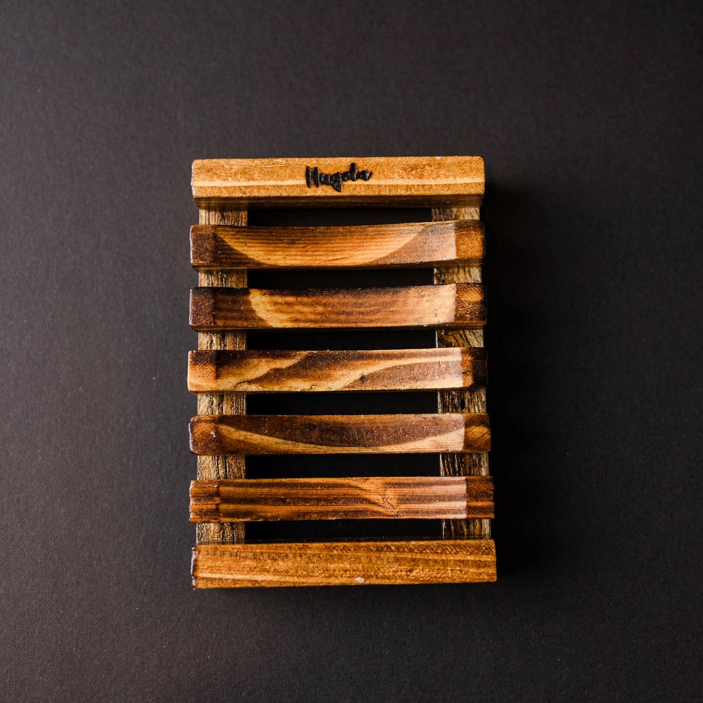 Small Wooden Soap Dish with Hugola engraving