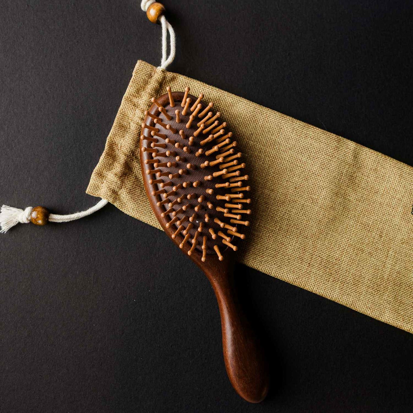 Sandalwood Brush with Bamboo Bristles