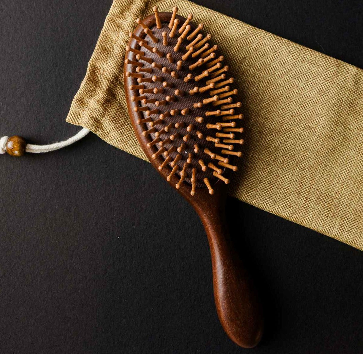 Sandalwood Brush with Bamboo Bristles