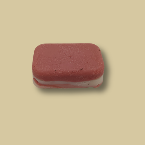 Lavender Dream travel size handmade soap bar by Hugola – top view