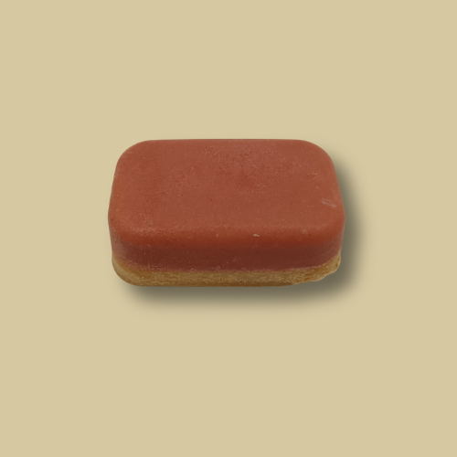 Earthy Musk travel size handmade soap bar by Hugola – top view