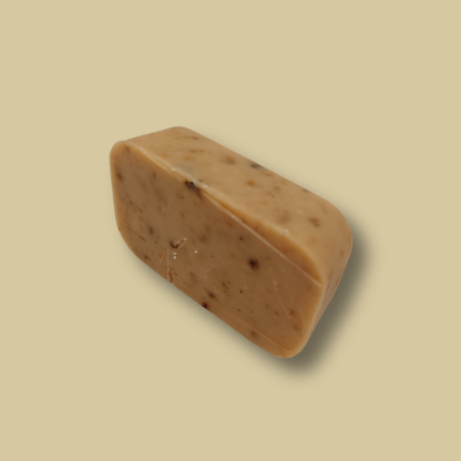 Velvet Raspberry travel size handmade soap bar by Hugola – angled view