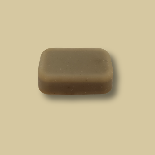 Earth & Cherry travel size handmade soap bar by Hugola – top view
