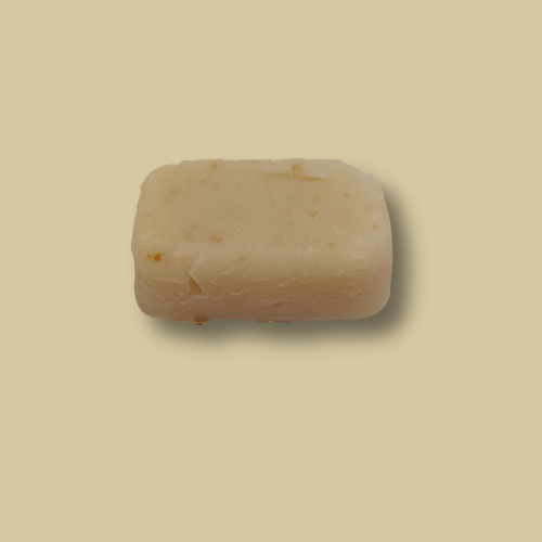 The Oatmilk Bar travel size handmade soap bar by Hugola – top view