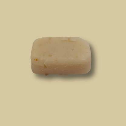 The Oatmilk Bar travel size handmade soap bar by Hugola – top view