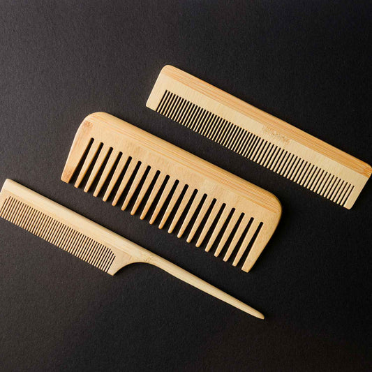 Bamboo Hair Comb 3-piece Set