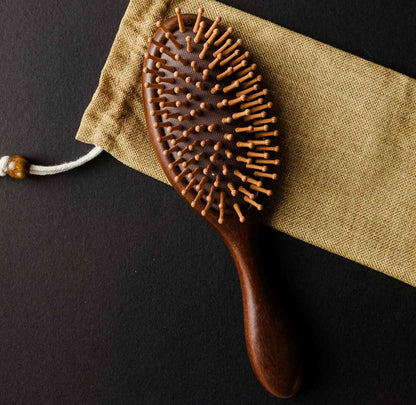 Sandalwood Brush with Bamboo Bristles