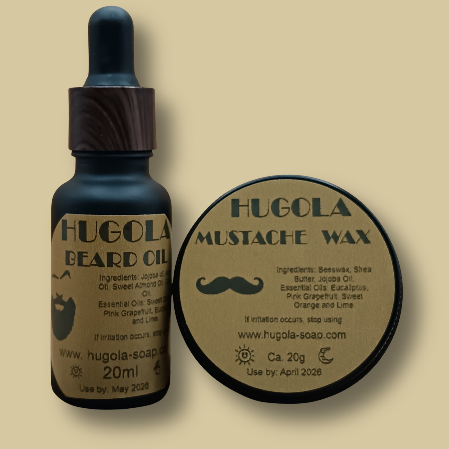 Beard Oil & Mustache Wax Set | Natural Men’s Grooming Duo