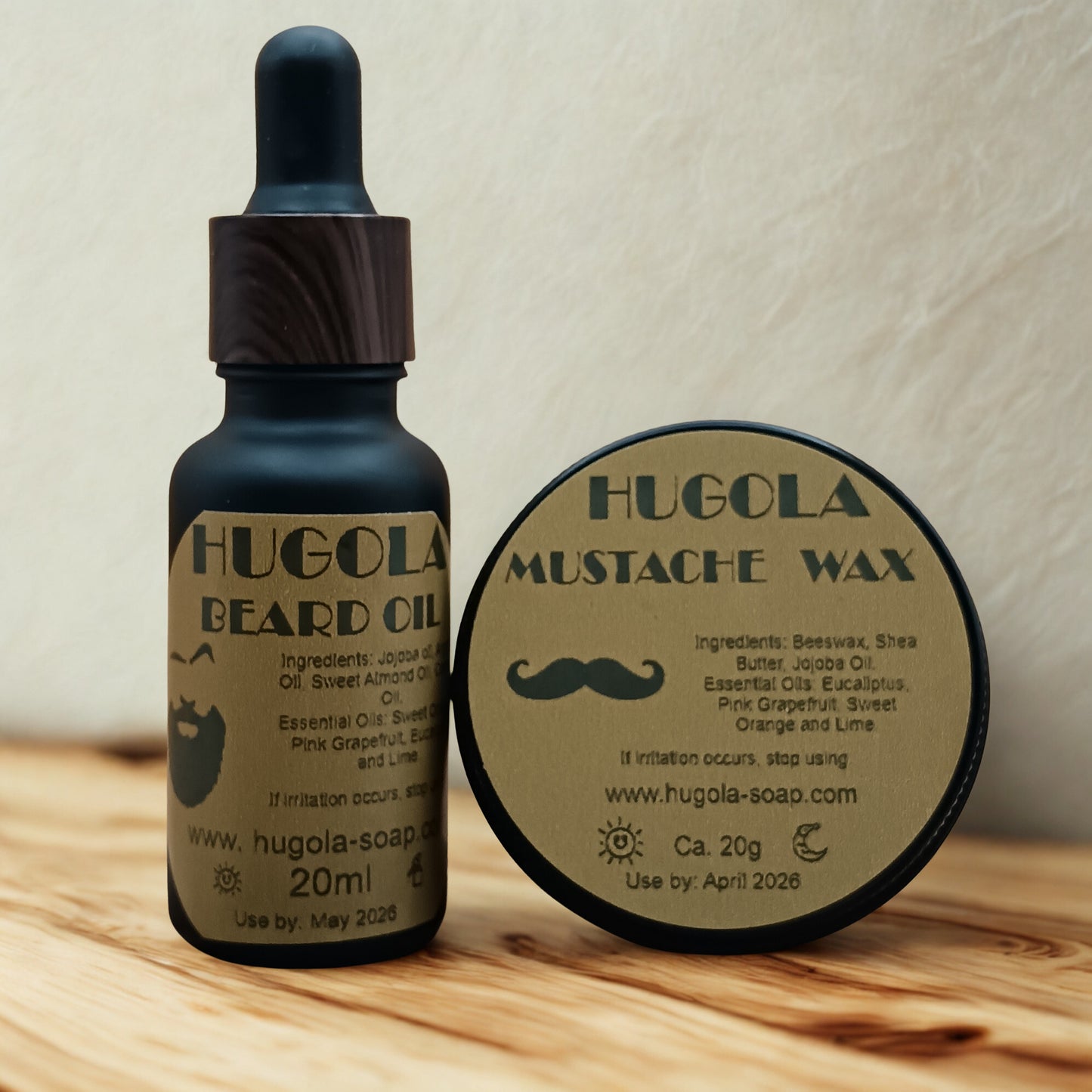 Beard Oil & Mustache Wax Set | Natural Men’s Grooming Duo