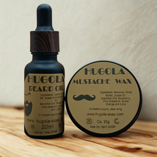 Beard Oil & Mustache Wax Set | Natural Men’s Grooming Duo