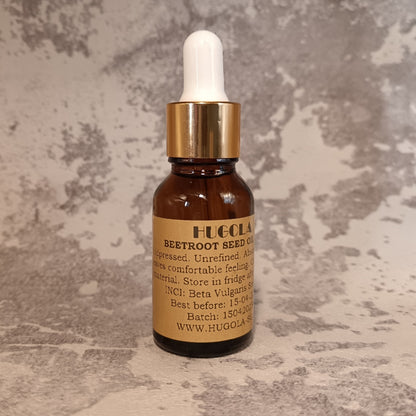 15ml beetroot seed oil dropper bottle for skin nourishment and hydration