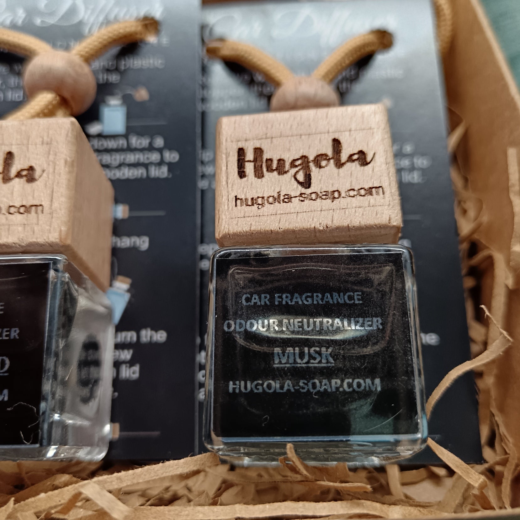 Close up to Musk car fragrance