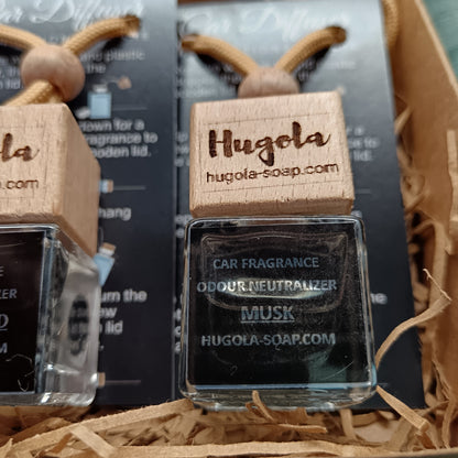 Close up to Musk car fragrance