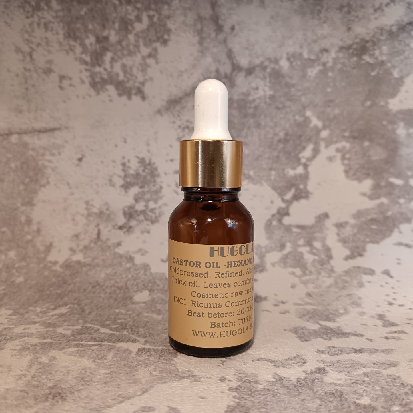 15ml castor oil dropper bottle for hair growth and scalp care