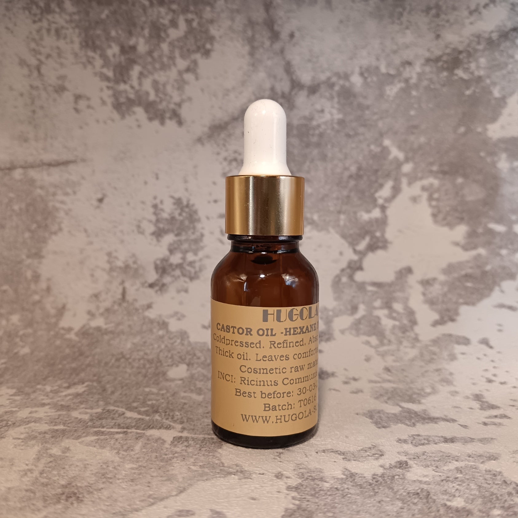15ml castor oil dropper bottle for hair growth and scalp care