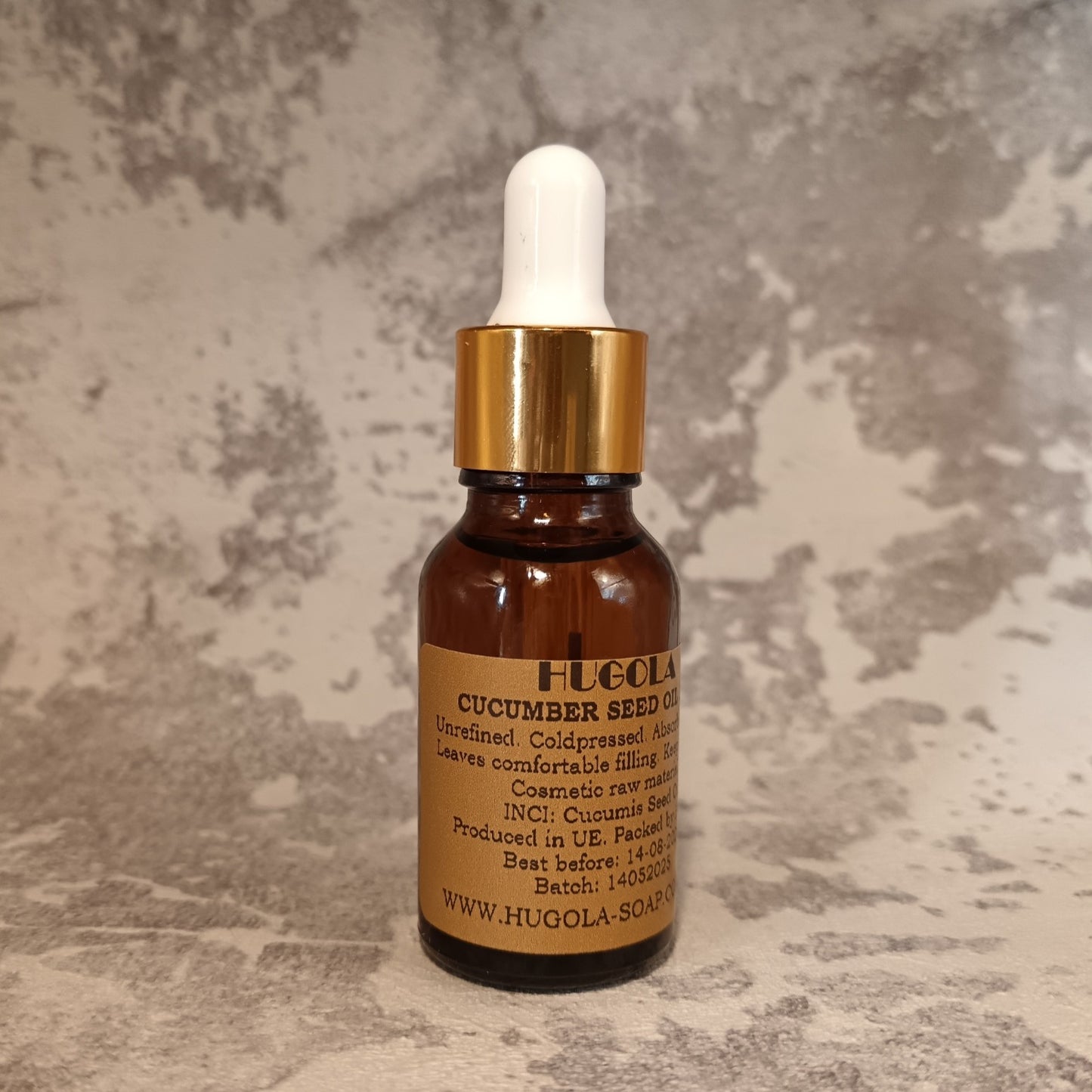 15ml cucumber seed oil dropper bottle for soothing and cooling skin care