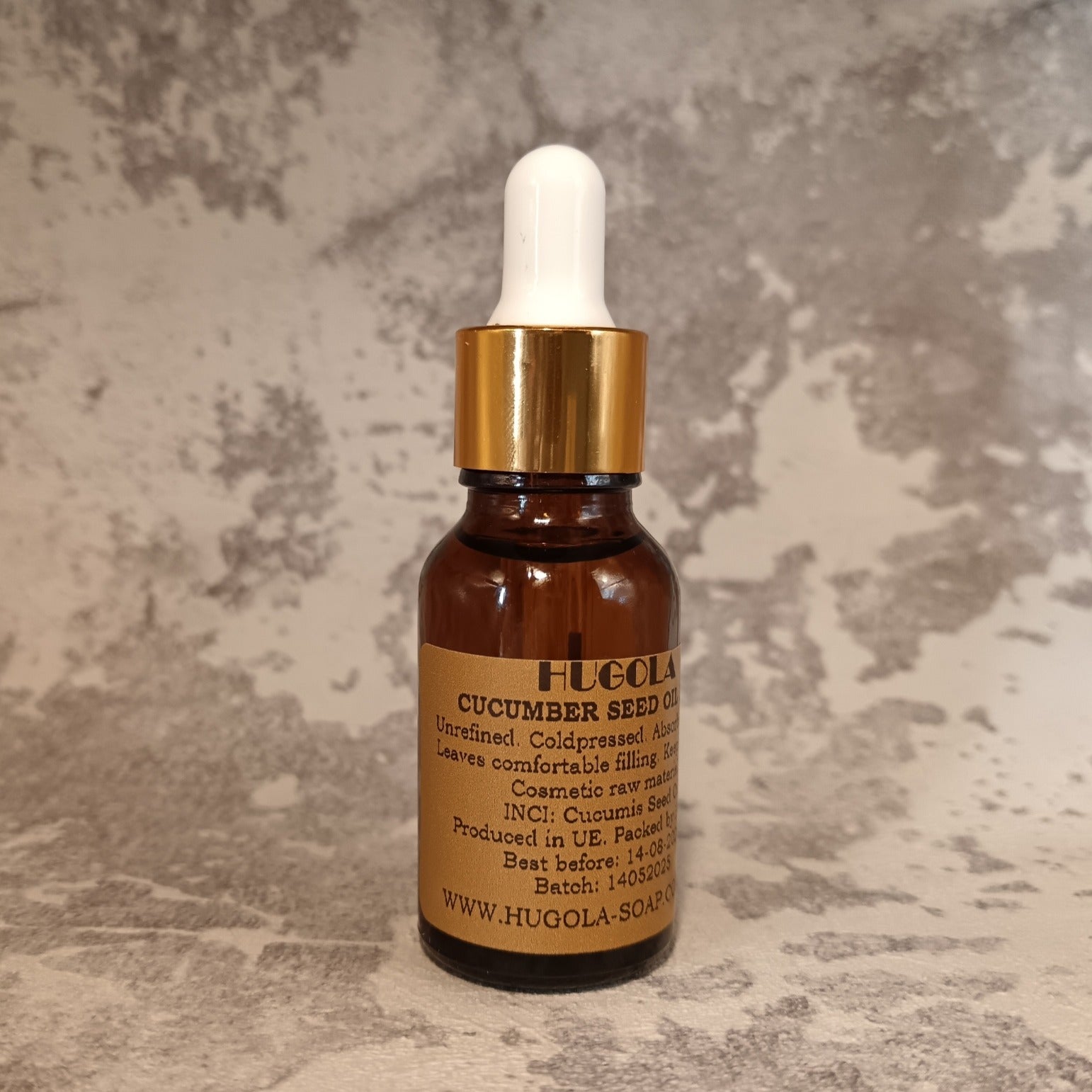 15ml cucumber seed oil dropper bottle for soothing and cooling skin care