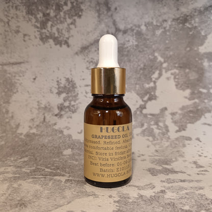 15ml grapeseed oil dropper bottle for lightweight face and body hydration
