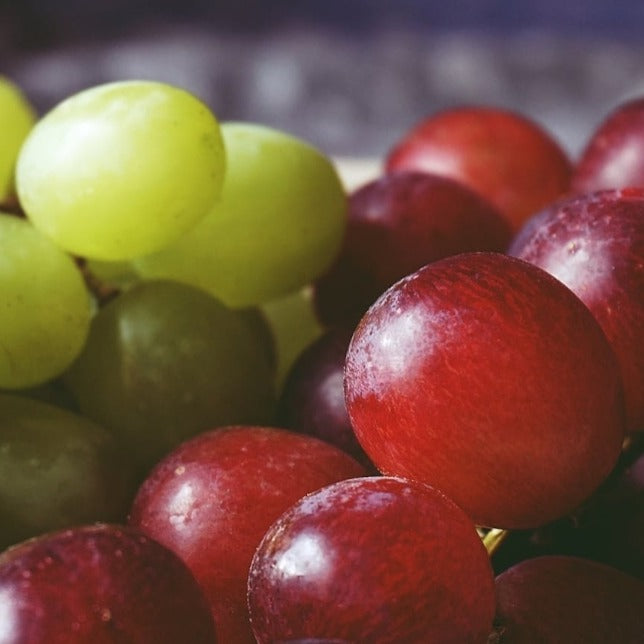 Close-up of fresh grapes used in natural skincare oil production