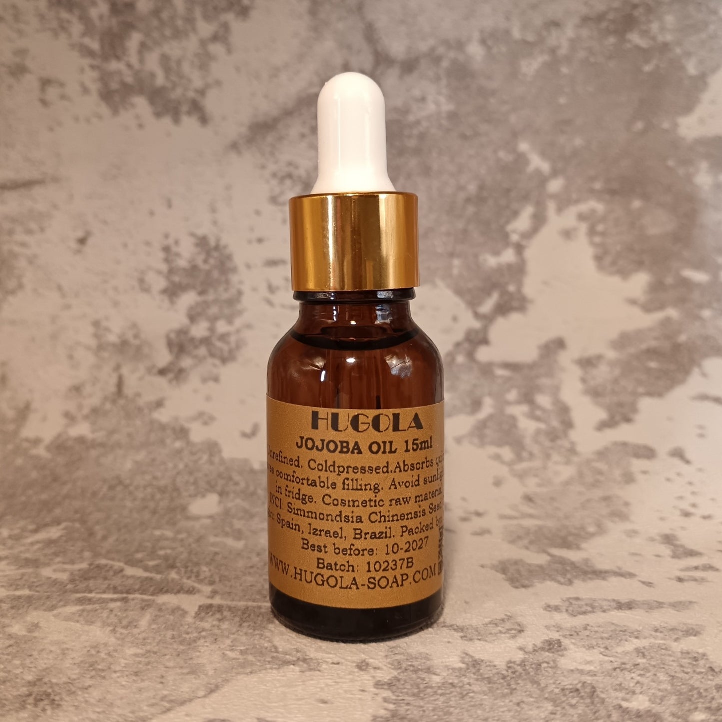 15ml jojoba oil dropper bottle for balancing face and scalp