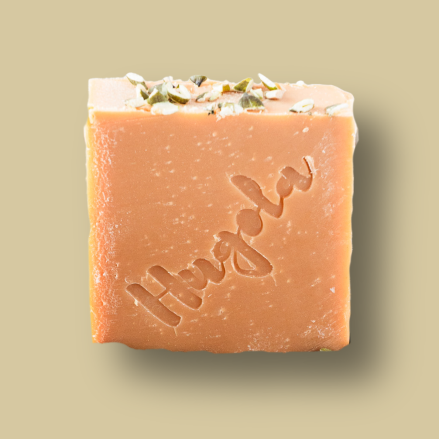 Autumn Radiance soap with crushed pumpkin seeds handcrafted in Ireland