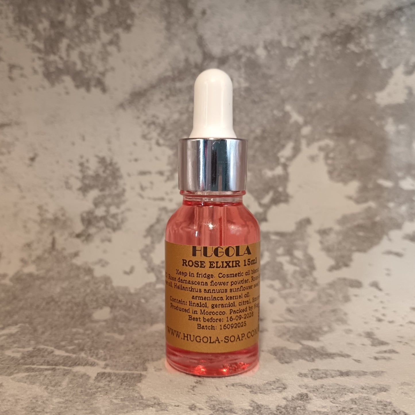 15ml rose elixir dropper bottle for radiant skin