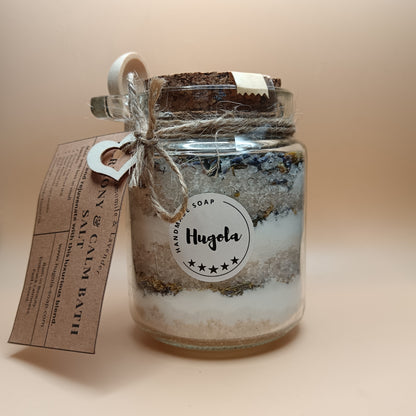 Harmony & Calm Bath and Foot Salt, natural bath salt blend for relaxing soak