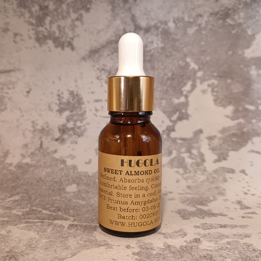 15ml sweet almond oil dropper bottle for soft skin and hair nourishment